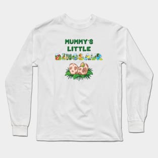 Mummy's Little Dinosaur - cute dinosaur letters word art Long Sleeve T-Shirt